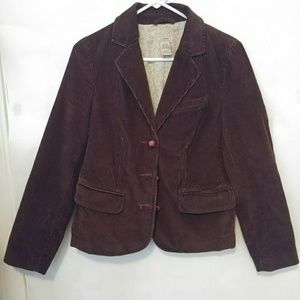 L.L. Bean Corduroy lined 3 Button Blazer